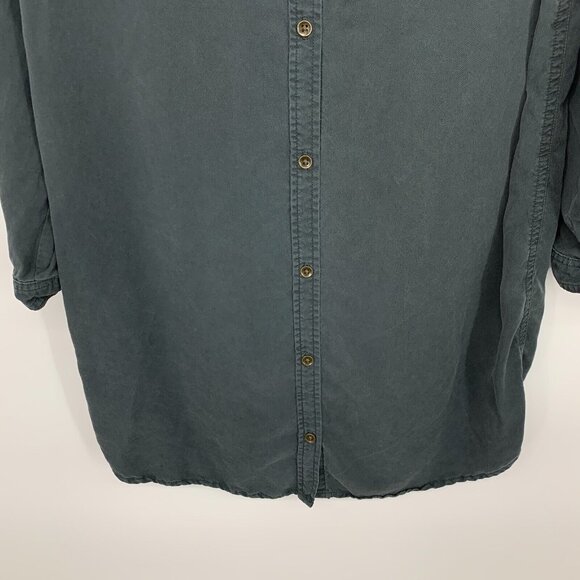 Universal Thread Dress Gray Button Down Long Sleeve Lyocell - Picture 4 of 10